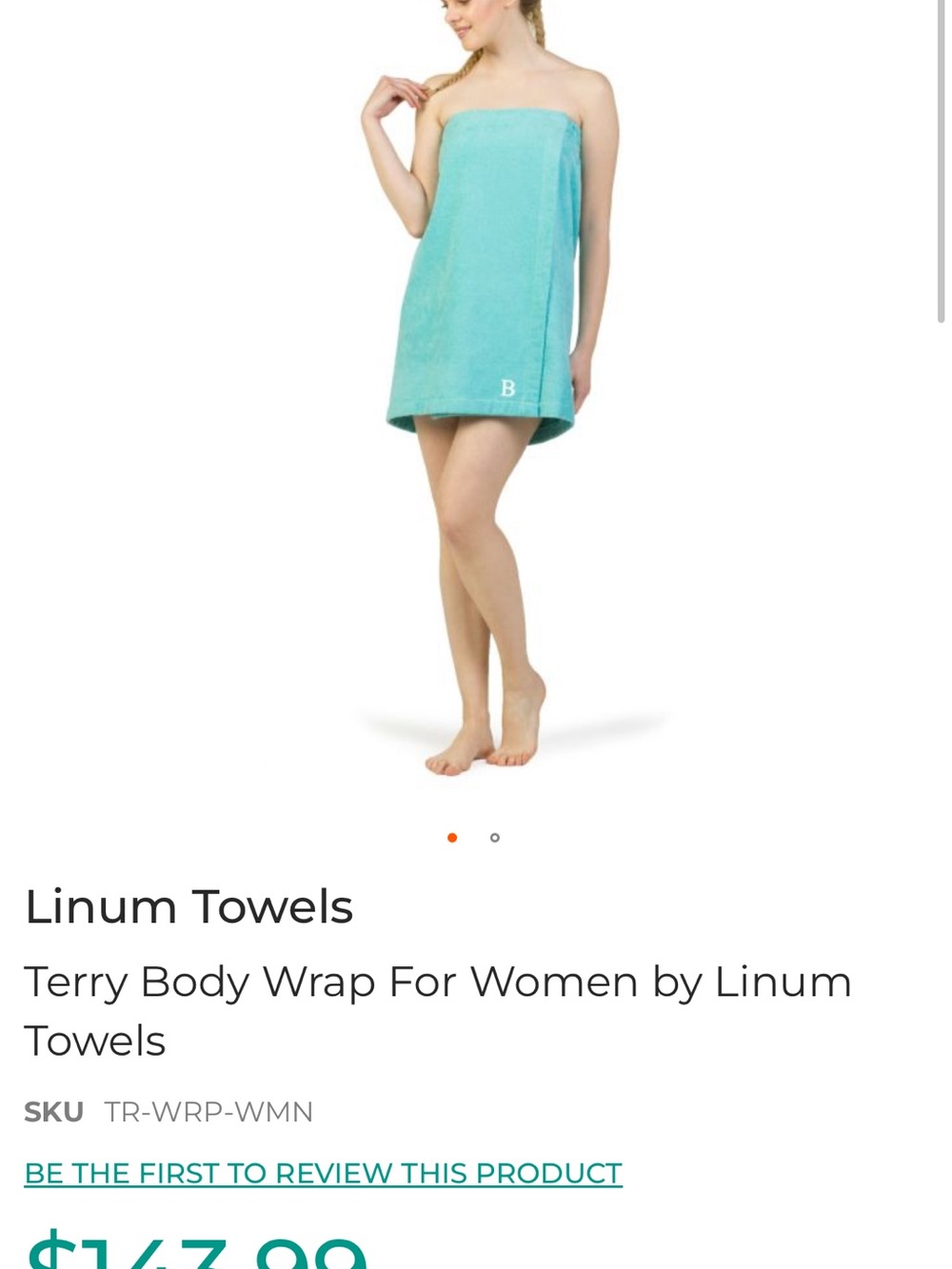 Aqua Terry Body Wrap for Women